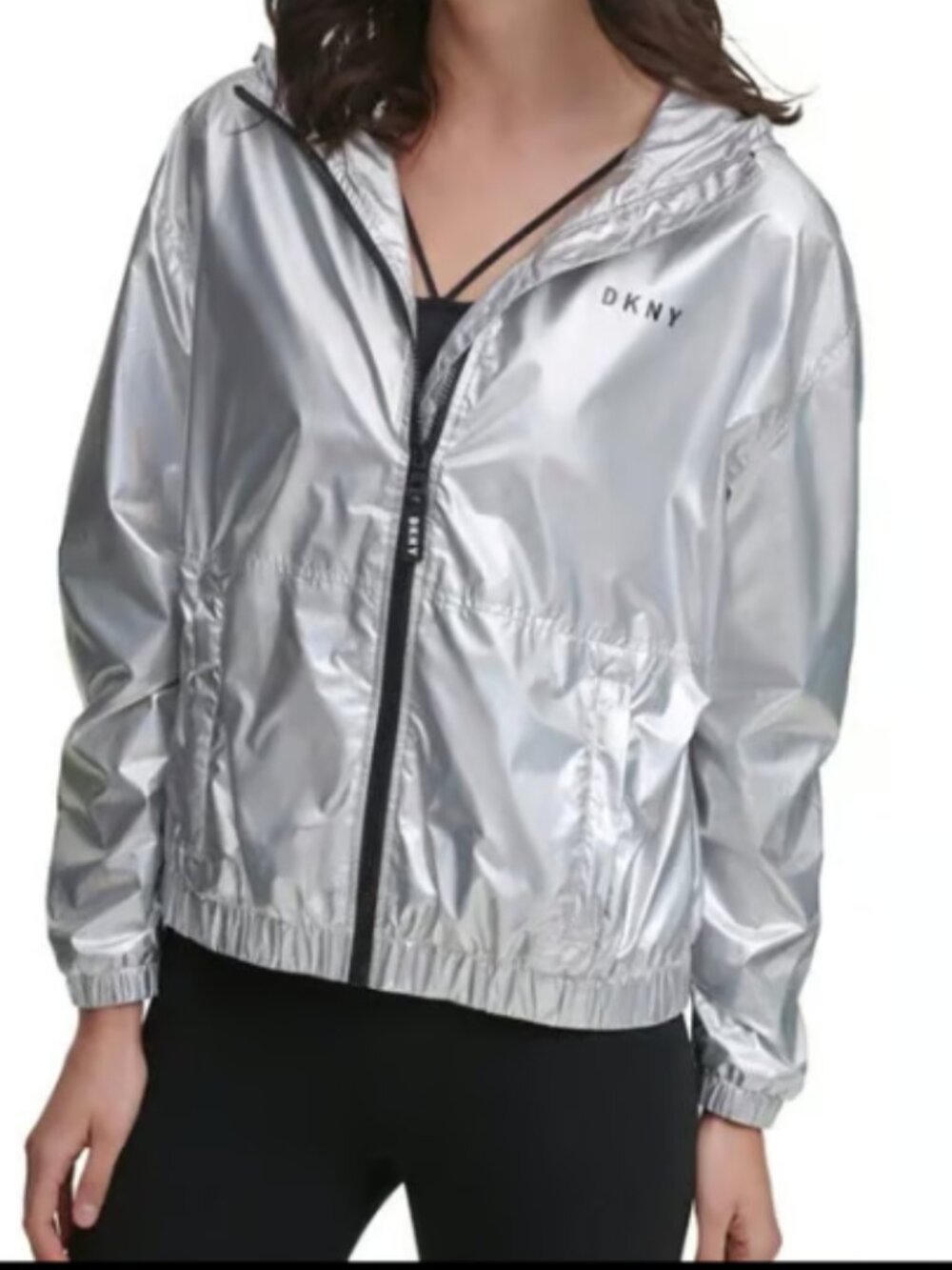 DKNY SPORT IRIDESCENT WINDBREAKER - SIZE: SMALL